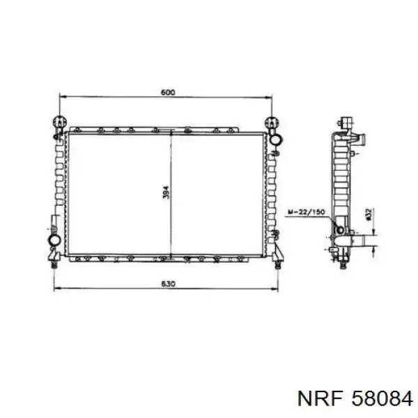 Радиатор 58084 NRF