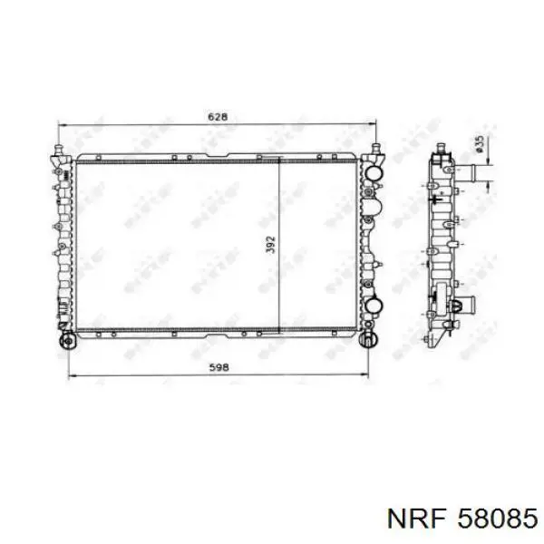 Купить 58085 NRF Радиатор водяной