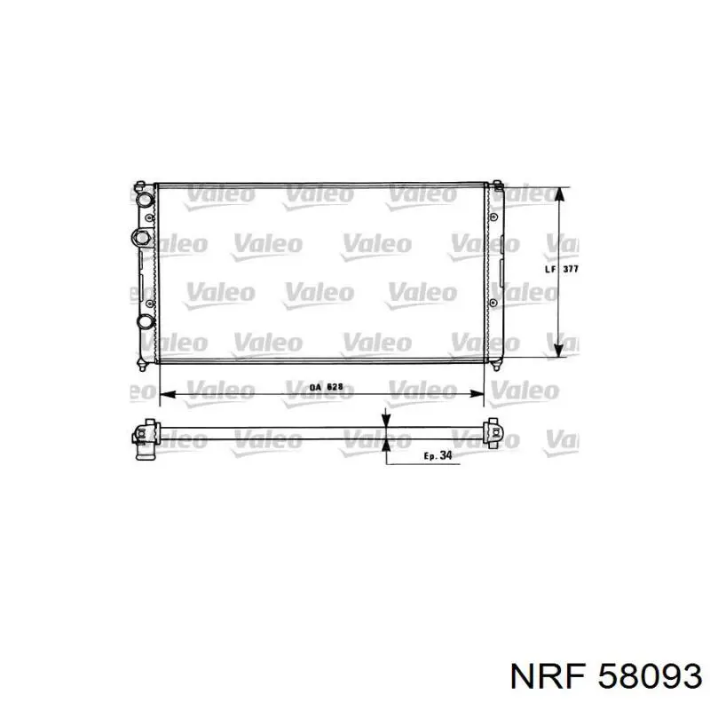 Радиатор охлаждения двигателя NRF 58093 цена, от 44.15 USD