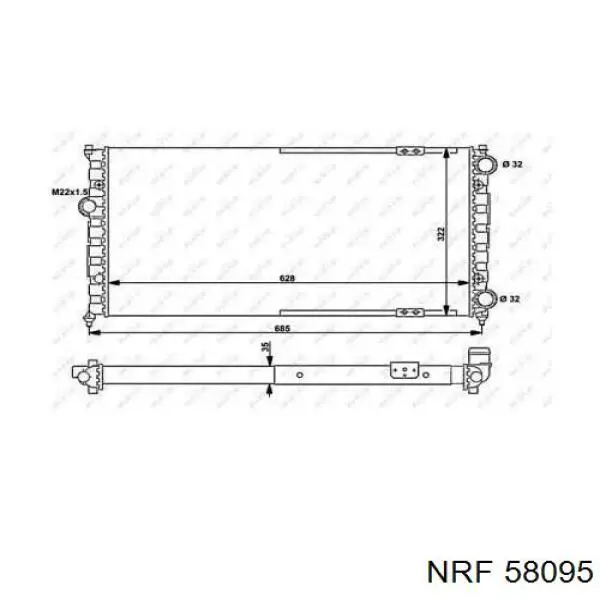 58095 NRF радиатор