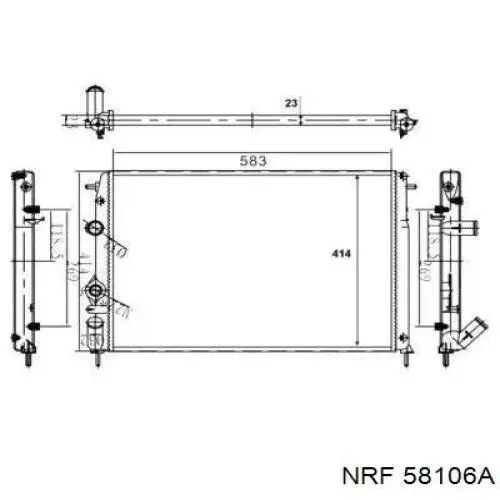 58106A NRF радиатор