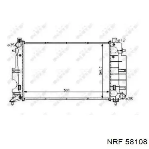 58108 NRF Радиатор основной
