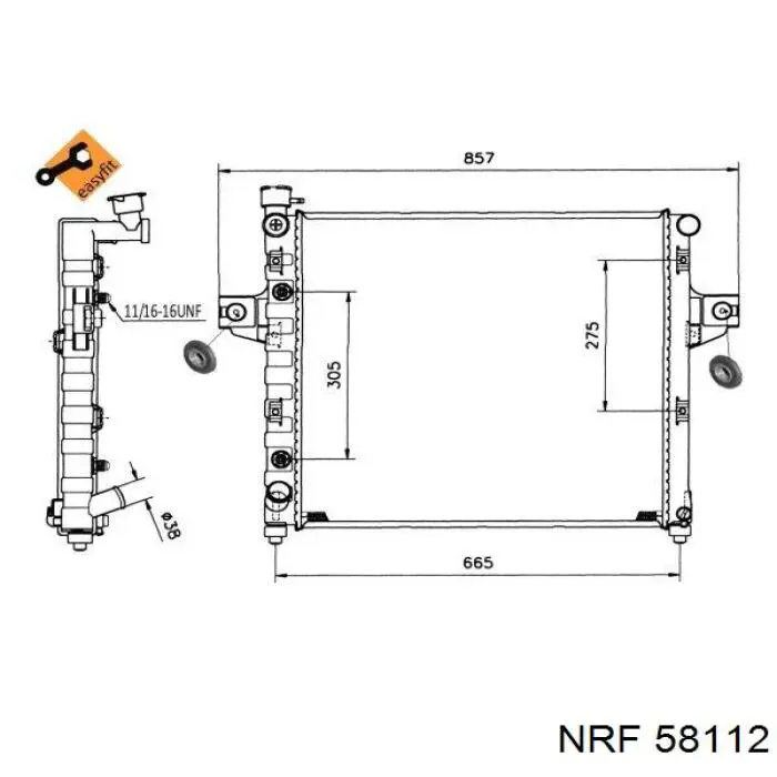 58112 NRF радиатор