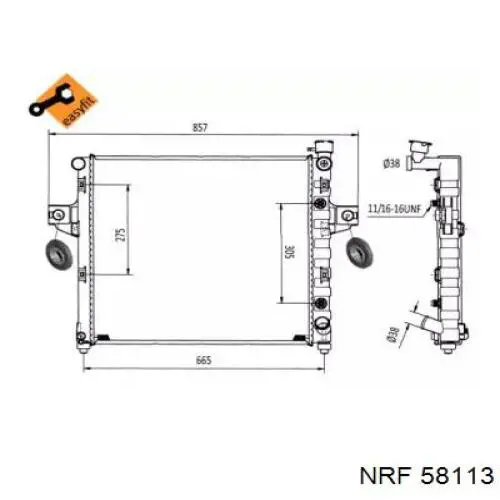 58113 NRF радиатор