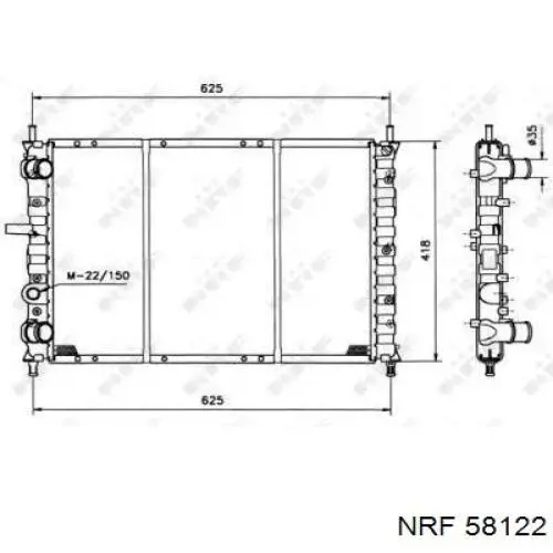 58122 NRF радиатор