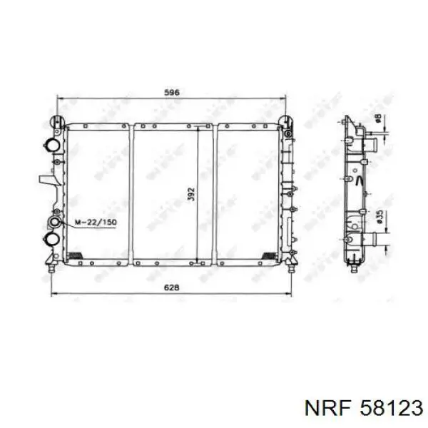 Радиатор 58123 NRF