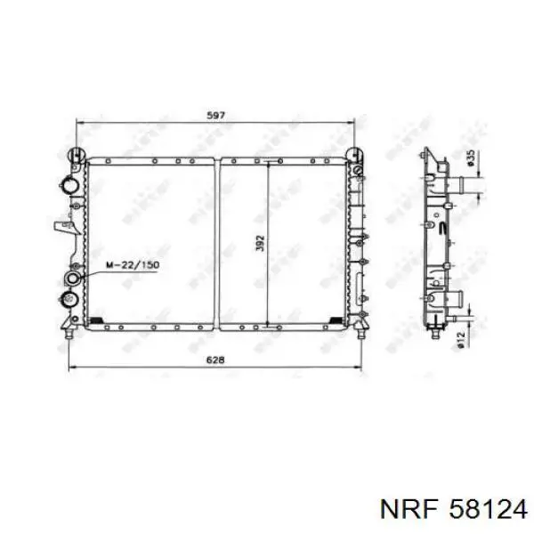 Радиатор 58124 NRF