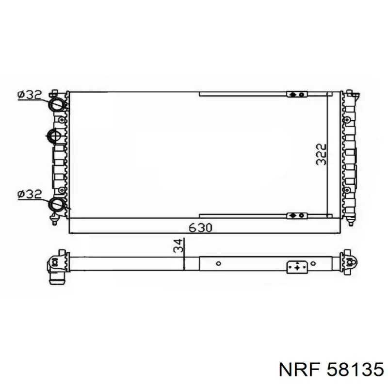 Радиатор 58135 NRF