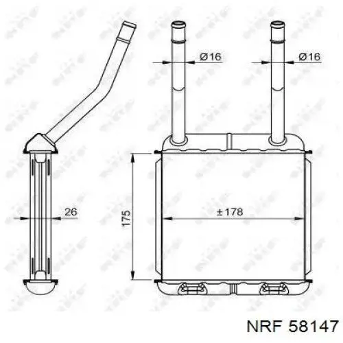58147 NRF радиатор печки