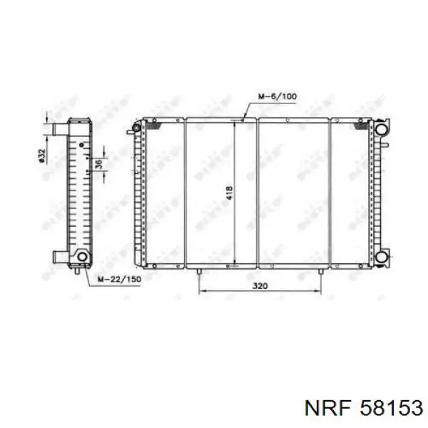 Радиатор 58153 NRF