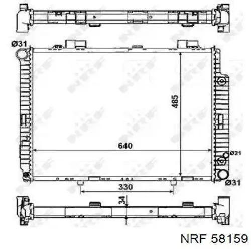 58159 NRF радиатор