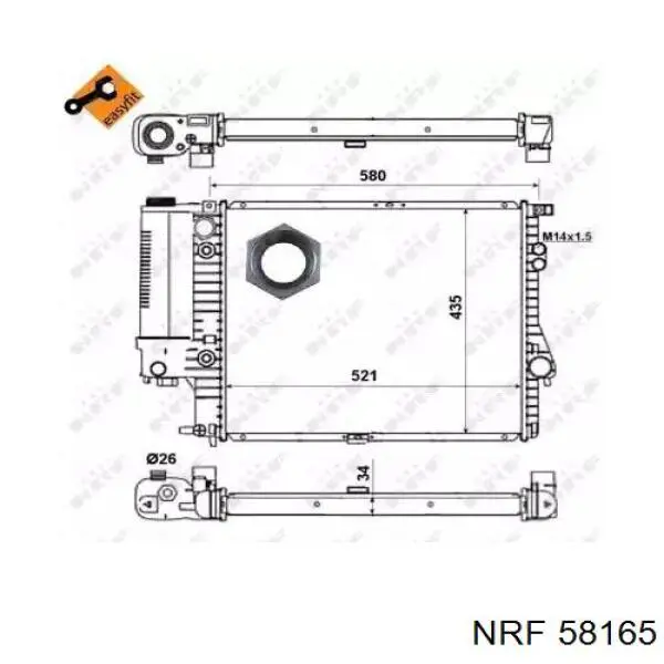 58165 NRF радиатор
