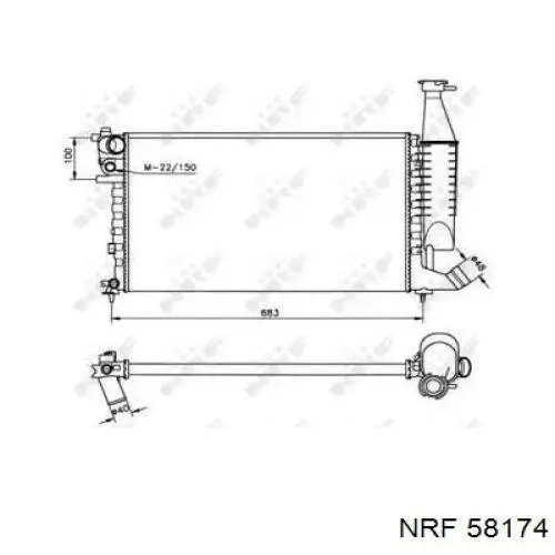58174 NRF радиатор