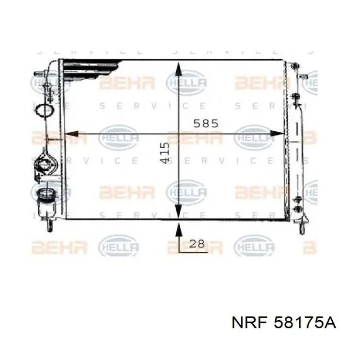 Купить 58175A NRF Радиатор водяной