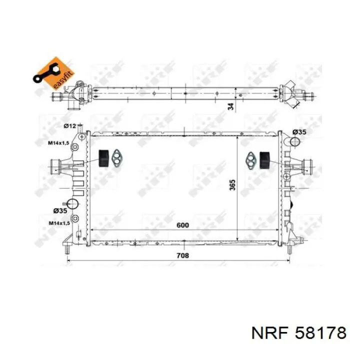 Радиатор охлаждения двигателя Opel 9202506 цена, от 62.63 USD