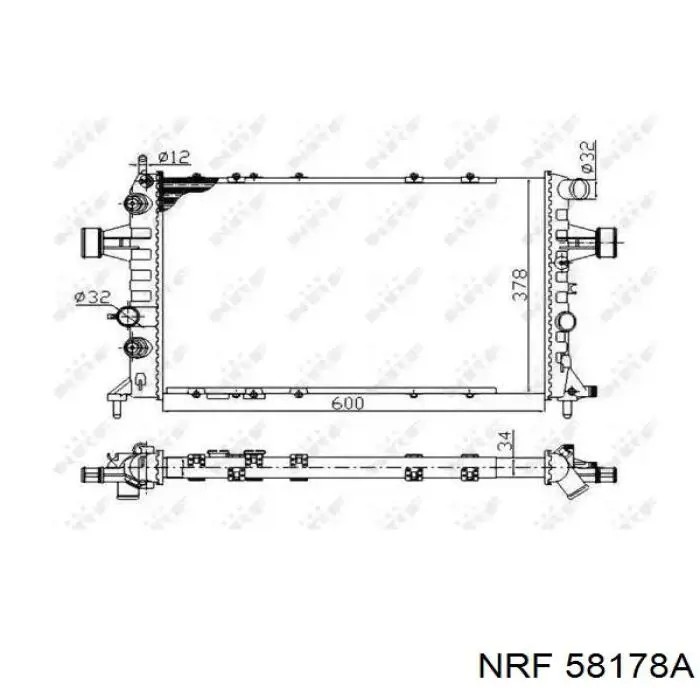58178A NRF radiador de esfriamento de motor