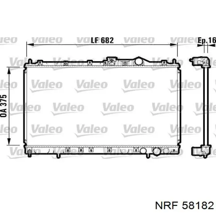 Радиатор 58182 NRF