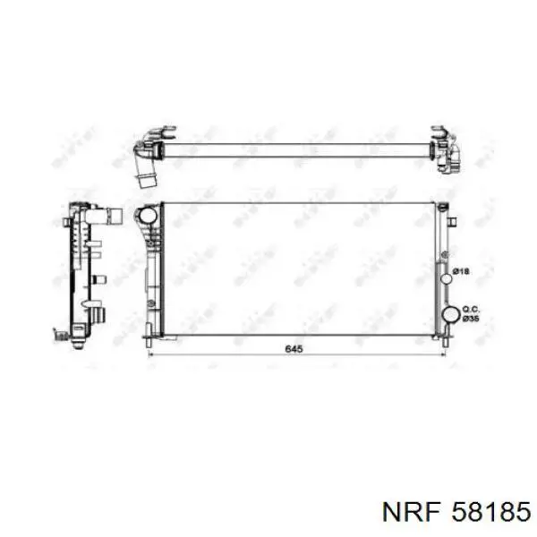 Радиатор 0051706204 Fiat/Alfa/Lancia