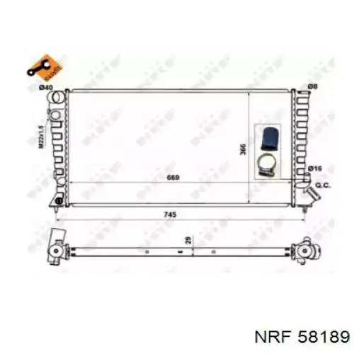 58189 NRF радиатор