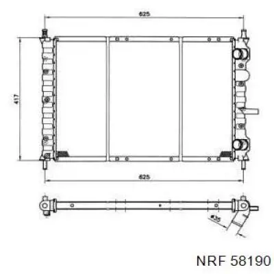 Радиатор 58190 NRF