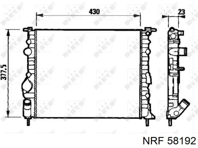 58192 NRF радиатор