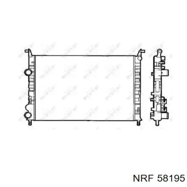 Radiador refrigeración del motor 58195 NRF