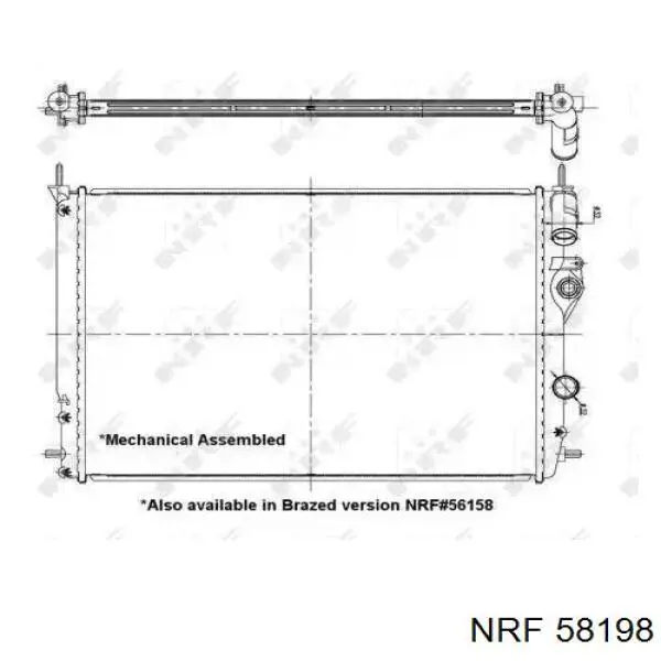 Радиатор 58198 NRF