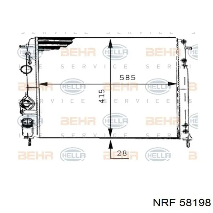 Радиатор охлаждения NRF 58198