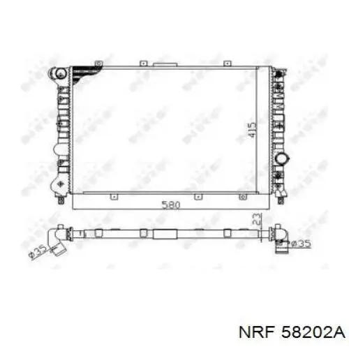 Радиатор 58202A NRF