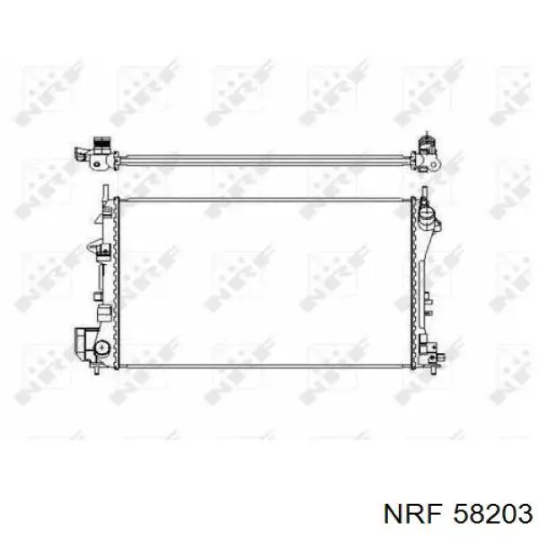Radiador refrigeración del motor 58203 NRF