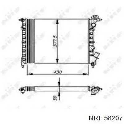 Купить 58207 NRF Радиатор водяной