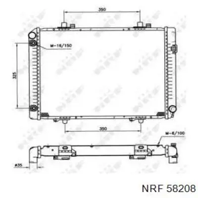 Радиатор 58208 NRF