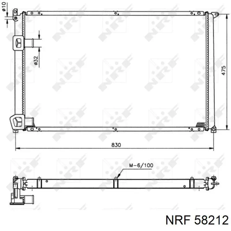 Радиатор 58212 NRF