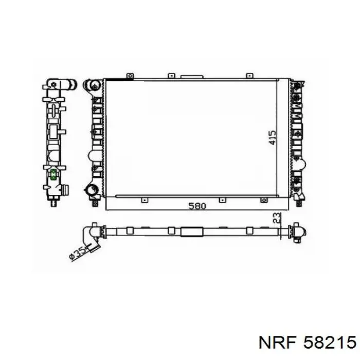 58215 NRF Радиатор основной