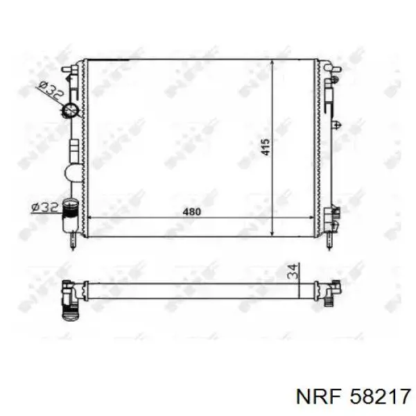 58217 NRF радиатор