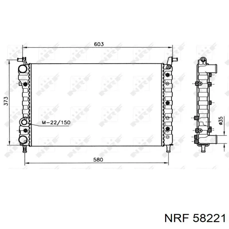 58221 NRF радиатор