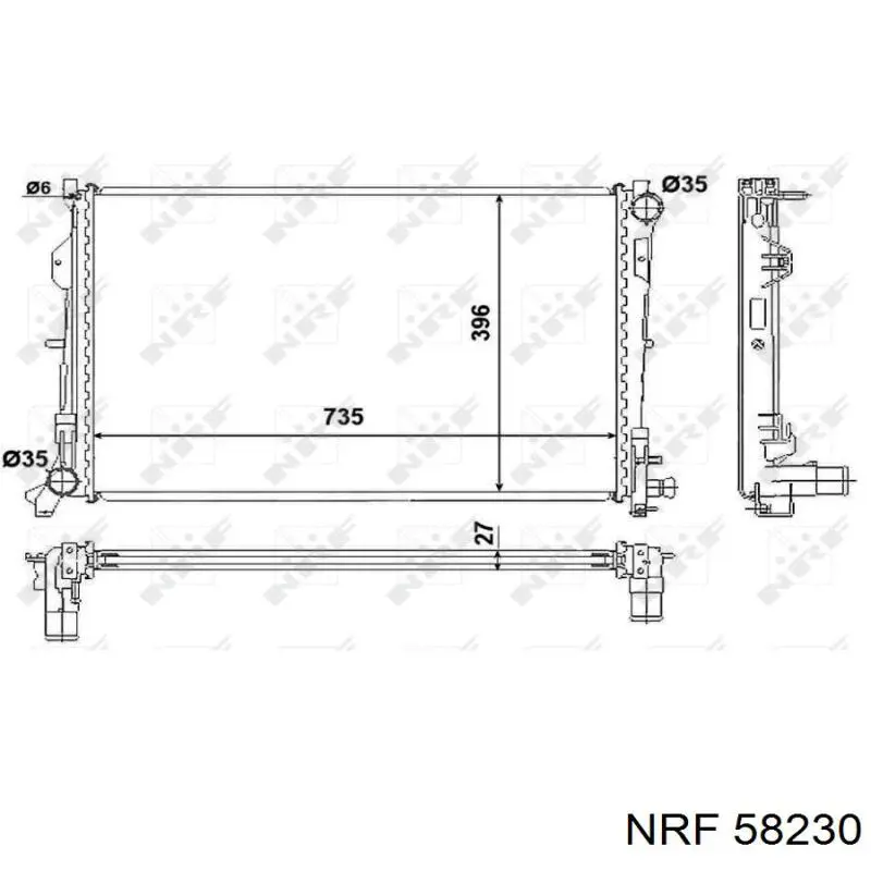 Радиатор охлаждения NRF 58230