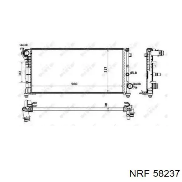 58237 NRF Радиатор основной