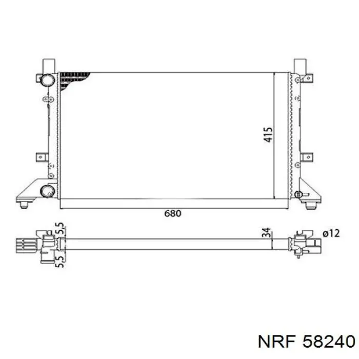 58240 NRF Радиатор основной