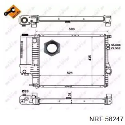 Радиатор 58247 NRF