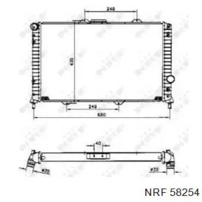 Радиатор печки 58254 NRF