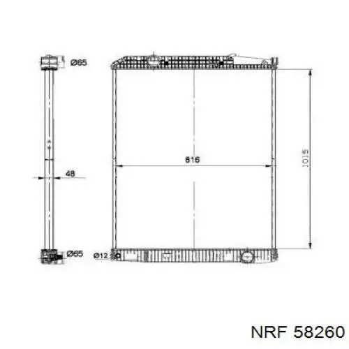 Радиатор 58260 NRF