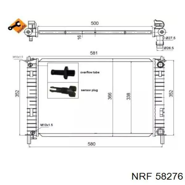 58276 NRF радиатор