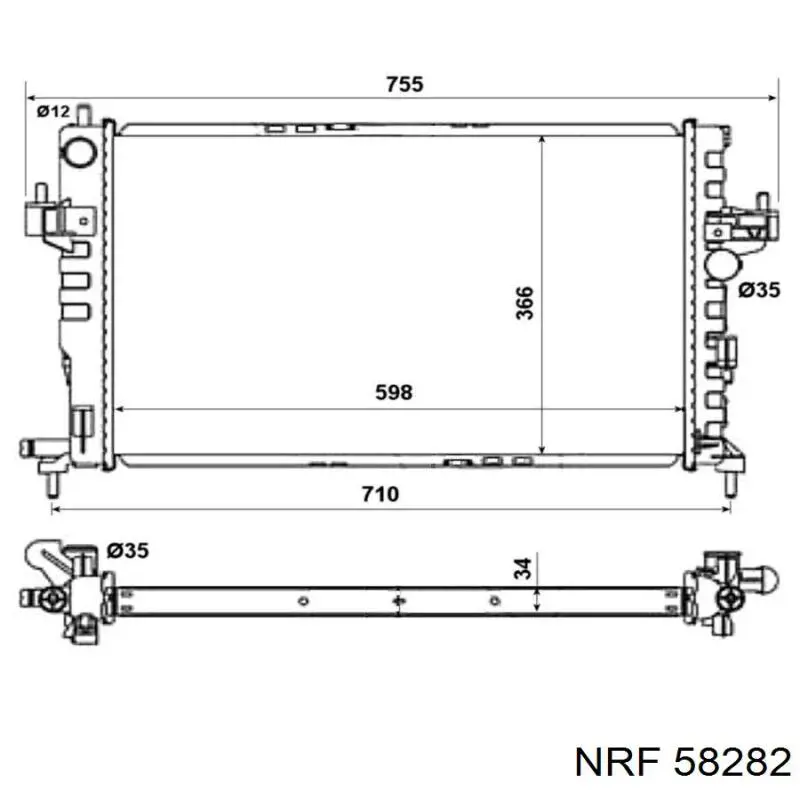 58282 NRF радиатор