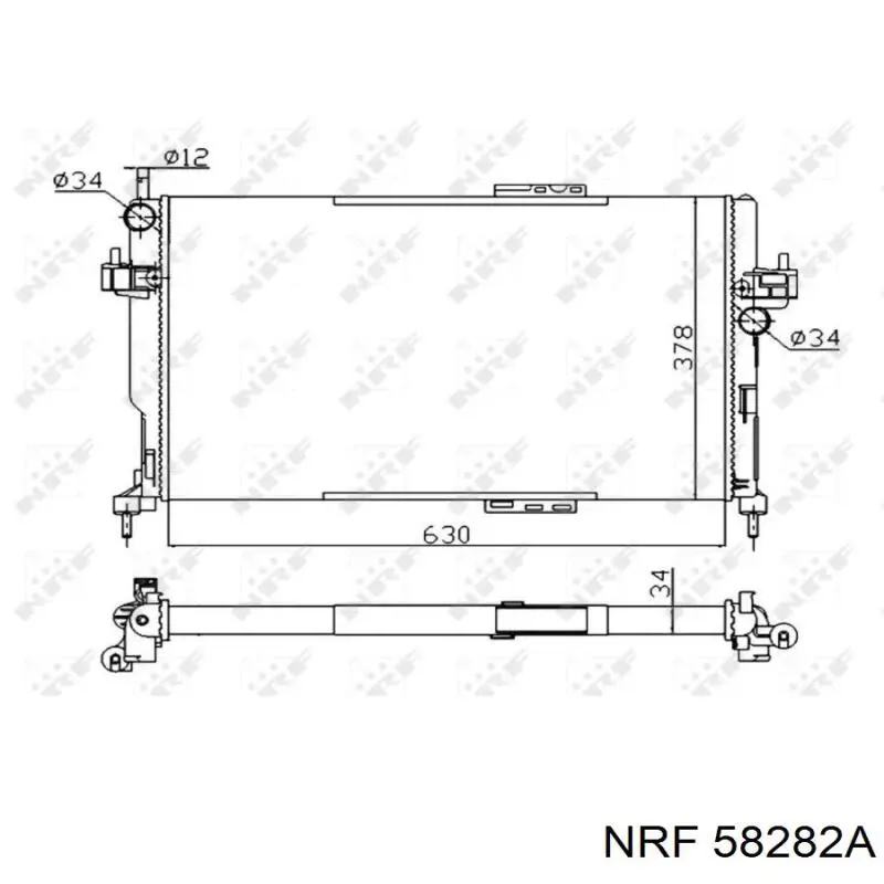 58282A NRF radiador de esfriamento de motor