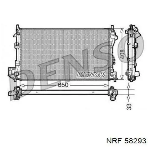Radiador refrigeración del motor 58293 NRF