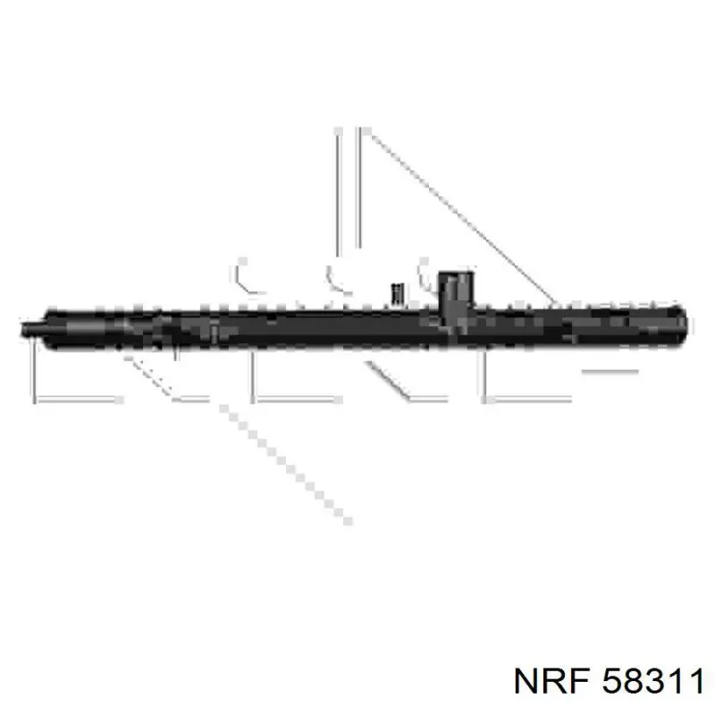 Radiador refrigeración del motor 58311 NRF