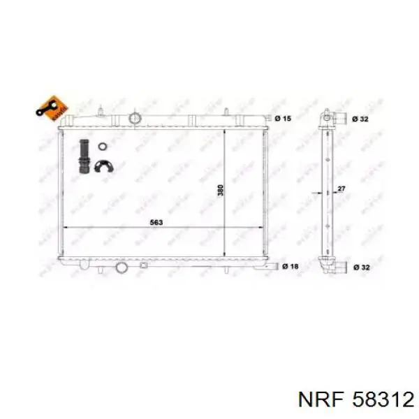 58312 NRF Радиатор основной