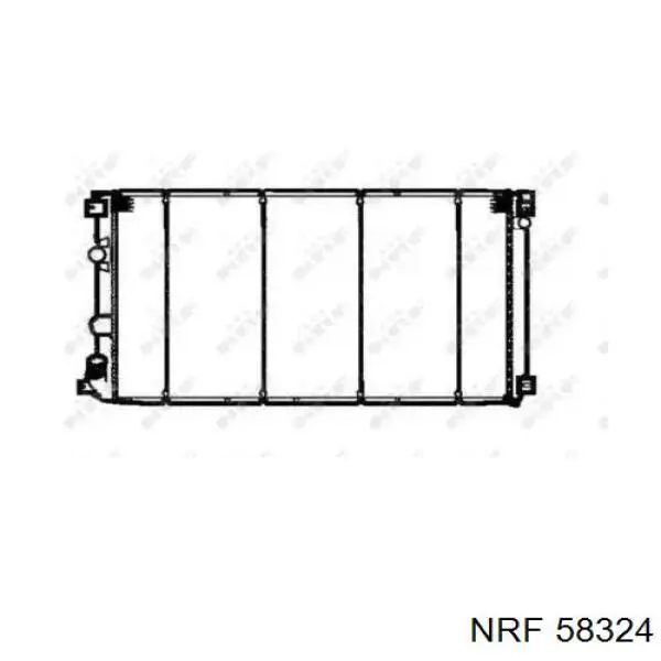 Radiador refrigeración del motor 58324 NRF