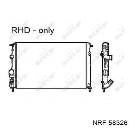 Радиатор 58326 NRF